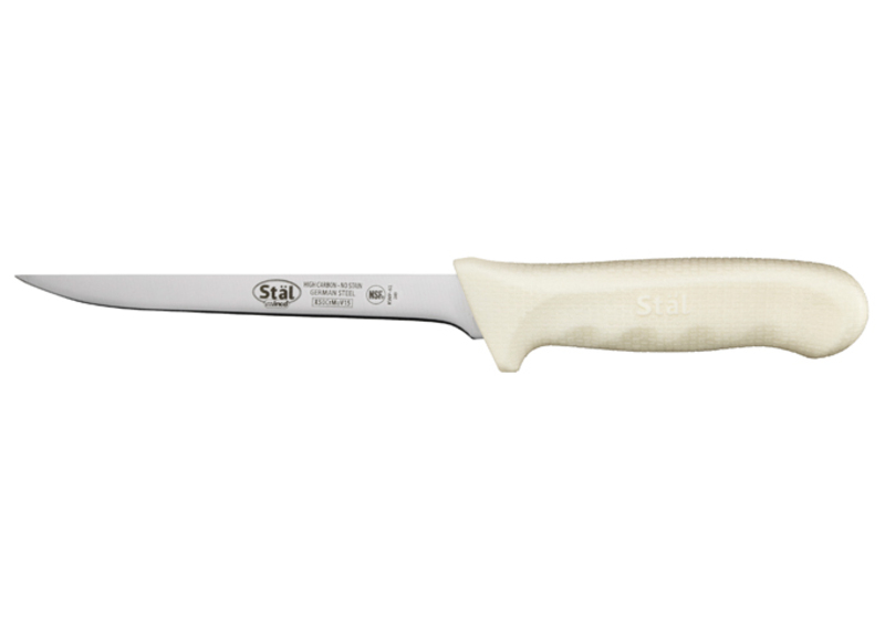 Winco 6 inch White Boning Knife, Narrow