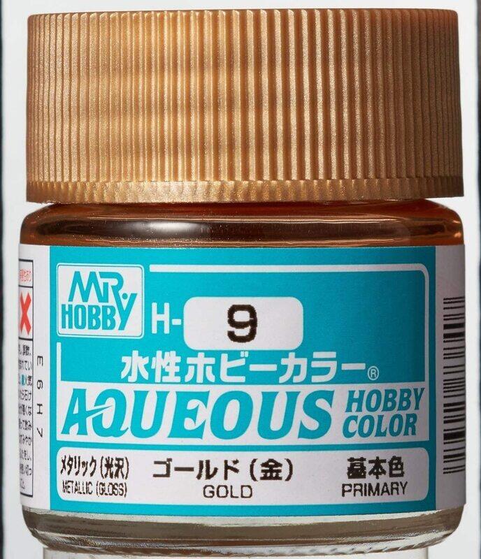 

GSI Creos H009 Aqueous Hobby Colors (10ml) Gold (Metallic)
