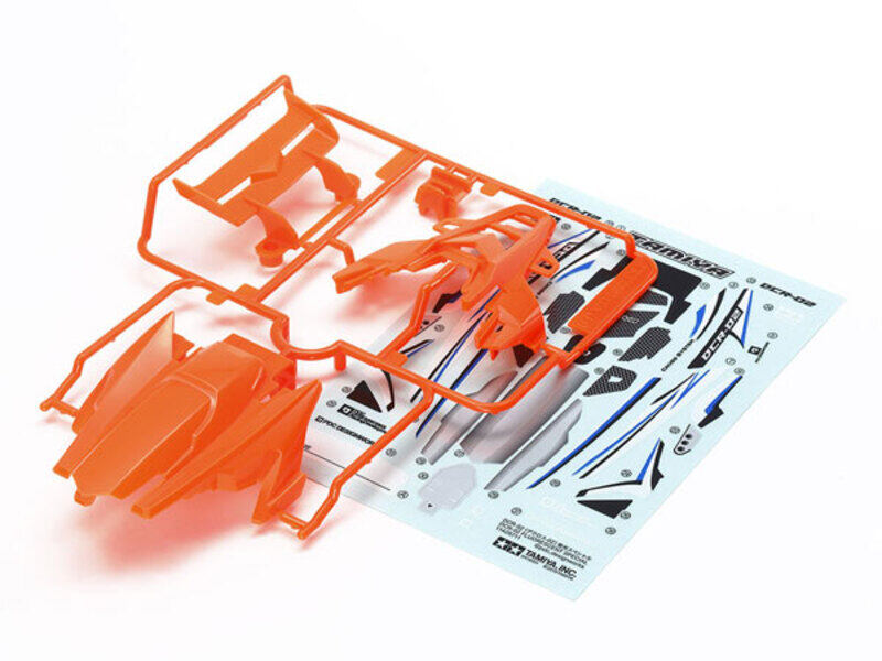

Tamiya Mini 4WD GUP DCR-02 Body Parts Set (Fluorescent Orange)