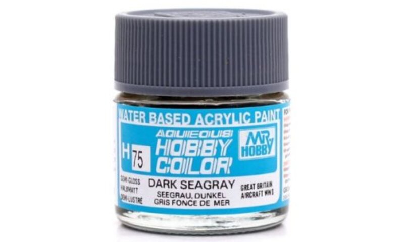 GSI Creos H075 Aqueous Hobby Colors (10ml) Dark Seagray (Semi-Gloss)