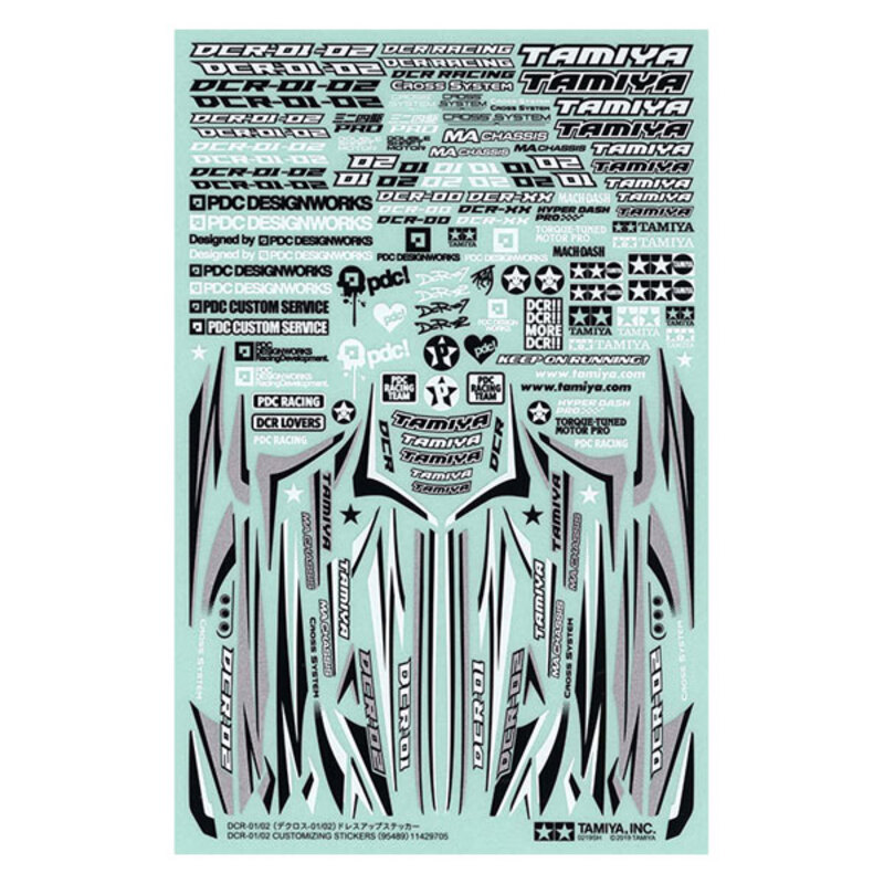 

Tamiya Mini 4WD GUP DCR-01/02 Customizing Stickers (110 x 170mm)