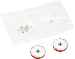 Tamiya Mini 4WD GUP 17mm Aluminum Ball-Race Rollers with Plastic Rings Red (Dish Type) (2 pieces)