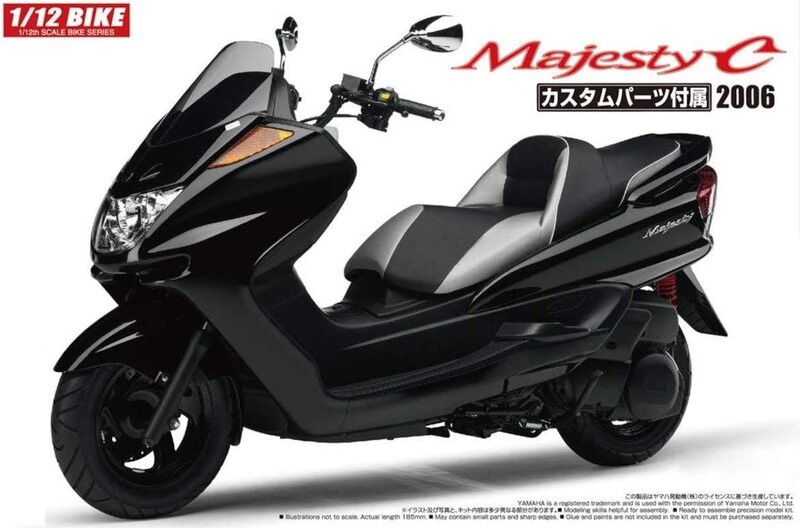 Aoshima 1/12 Aoshima Motorcycle #49 Yamaha Majesty C 2006 with Custom Parts