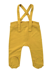 Little Yucca Organic Cotton Seed Baby Dungarees, 3-6 Months, Mustard