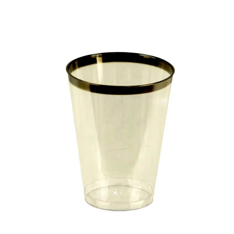 Rosymoment 6 Piece Disposable Plastic Glass, Transparent