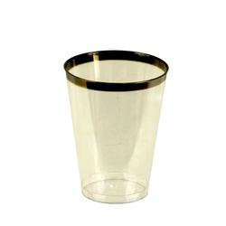 Rosymoment 6 Piece Disposable Plastic Glass, Transparent