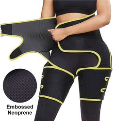 Xysqwz 3-in-1 Waist and Thigh Trimmer, Yellow