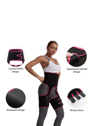 Hyrl 3-in-1 Waist and Thigh Trimmer, X-Large, Black/Pink