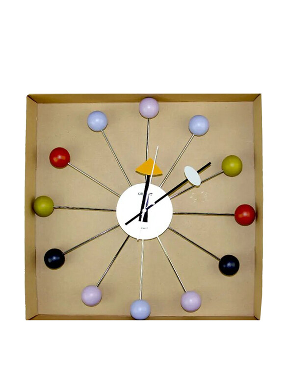 

Orient Wood Ball Wall Clock, Multicolour