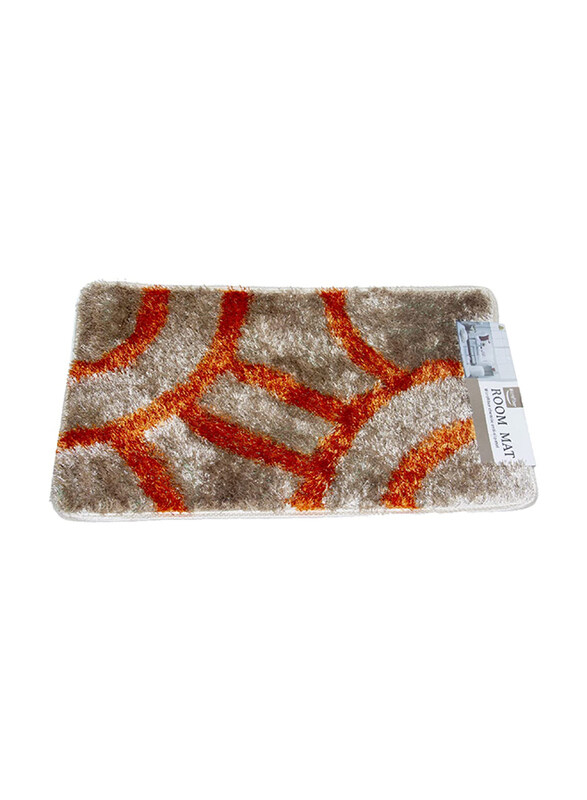 

Generic Luxury Bathroom Rug Mat, Grey/Orange