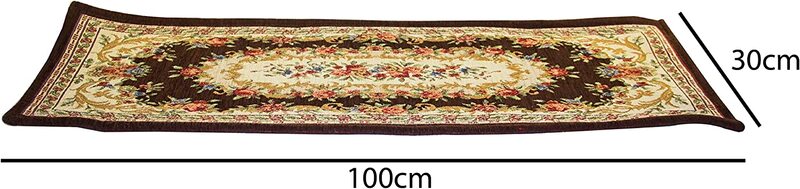 European Styles Persian Art Anti Skid Non Slip Carpet Mat  Big Size Floor Mat  Smooth and Silky Rugs Carpet for Living Room, Bedroom, 100x30 CM