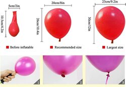 12 Inch Metallic Latex Balloon 40 Pieces Pack Red Balloons For Birthday Party Wedding Anniversary Decorations, Color Red, (40 PCS IN 1X100 IN CARTON)