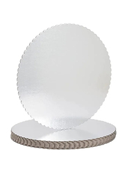 Rosymoment 10-Piece 6-inch Premium Quality Round Cake Board Set, Silver