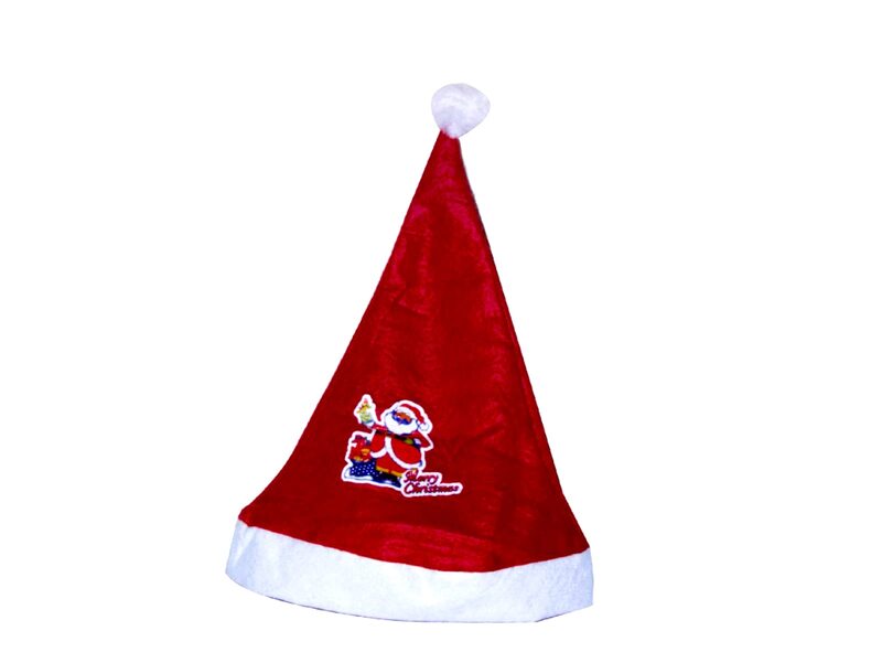 Christmas Santa Hats, 12 Pieces, Red/White