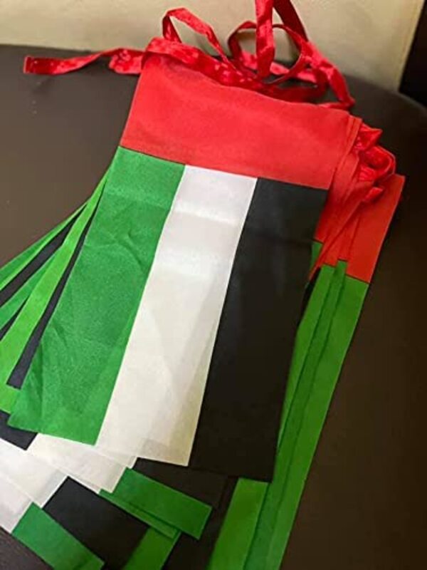 UAE banner Flags country flags bunting 20 X 30 (10 / 4M) 10 flags 4M Bunting Flags Banner Hanging Pennant Decorations for World Cup National Day