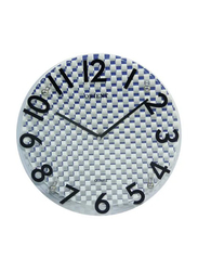 Orient Round Dual Glass Wall Clock, Black/Grey