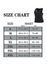 Sauna Suit Tank Top Shirt Mpeter Men Waist Trainer, Slimming Body Shaper Sweat Vest for Weight Loss, X-Large, Black