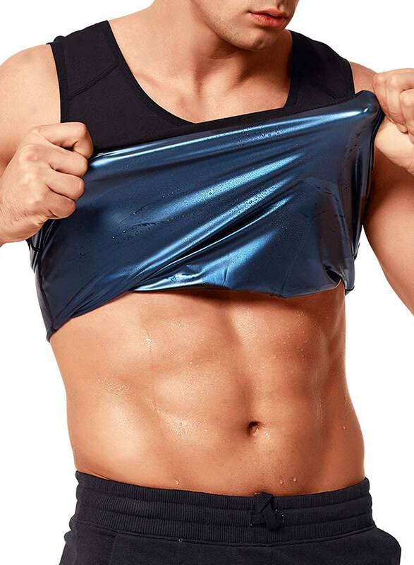 

Quafort Sweat Sauna Vest for Men, L/XL, Black