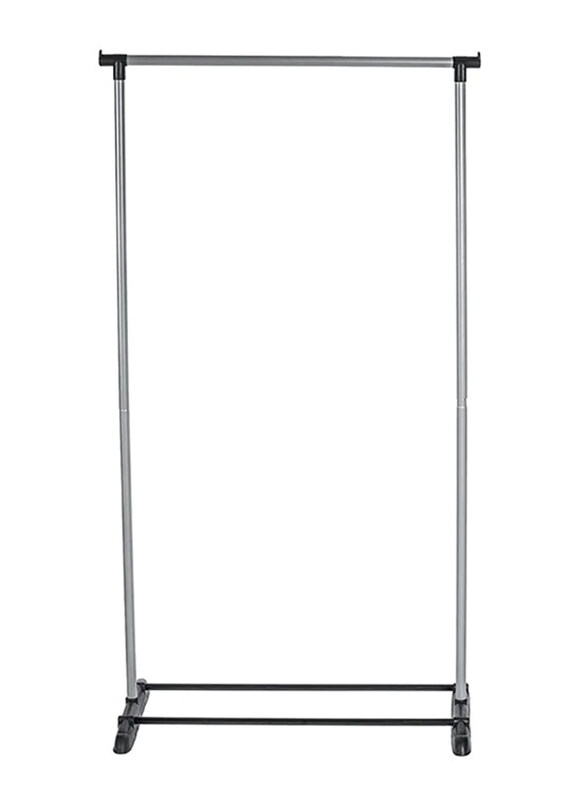 

Leostar Single Garment with Shelf Rack, Silver