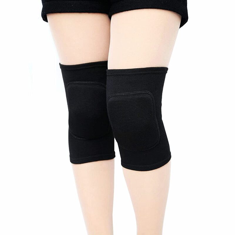 Lzeem Kids Volleyball Kneepad Soft with Sponge for Adult, 1 Pair, Small, Black