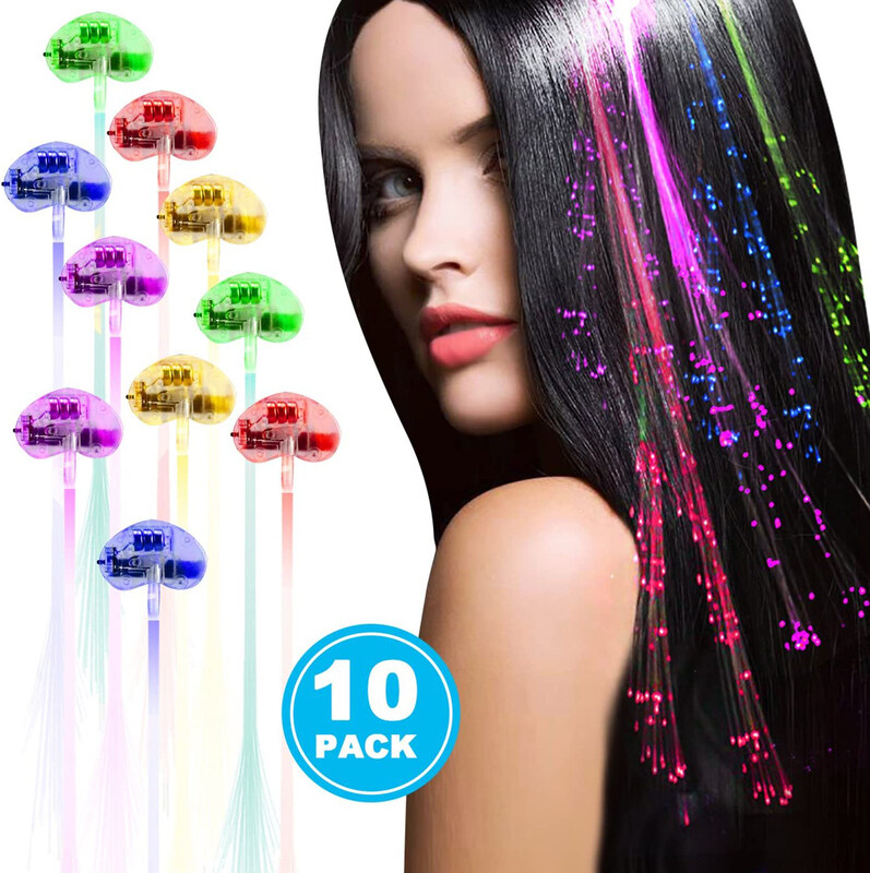 

Acooe Flashing Optics Led Lights Hair Clips & Pins, Multicolour, 10-Pieces