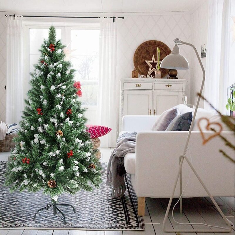 Christmas tree. Size:120CM 278 Full Branches Tips material PVC +PE Xmas Tree for Home and Office Small Spaces ,Easy Assembly Metal Stand