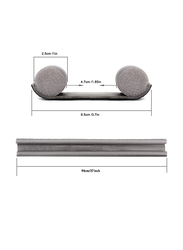 Smart Saver PVC Soundproof Under Door Twin Draft Stopper, 36-inch, Grey