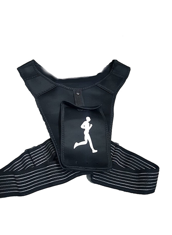 

Misbah Running Vest with Phone Holder Unisex, Black, One Size