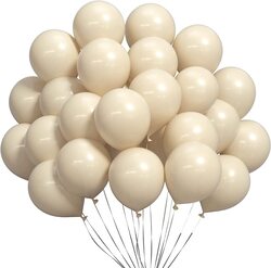 12 Inch Metallic Latex Balloon 40 Pieces Pack Balloons For Birthday Party Wedding Anniversary Decorations, Color Off White packing (1x100 in carton)