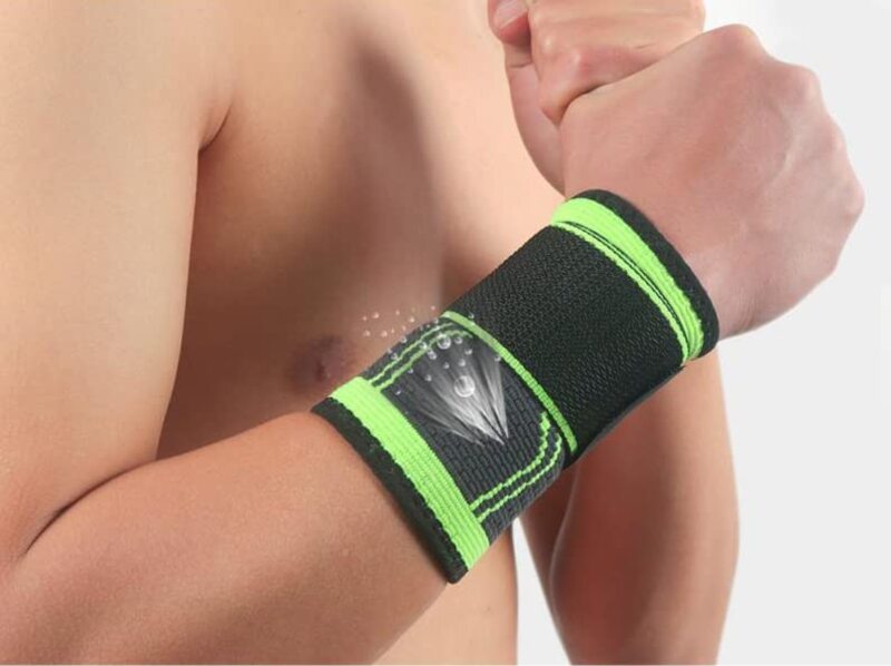 Work Fitness Weightlifting Sprains Tendonitis Wrist Brace Wrist Wraps Compression Wrist Strap Wrist Support, 2 Piece, Black