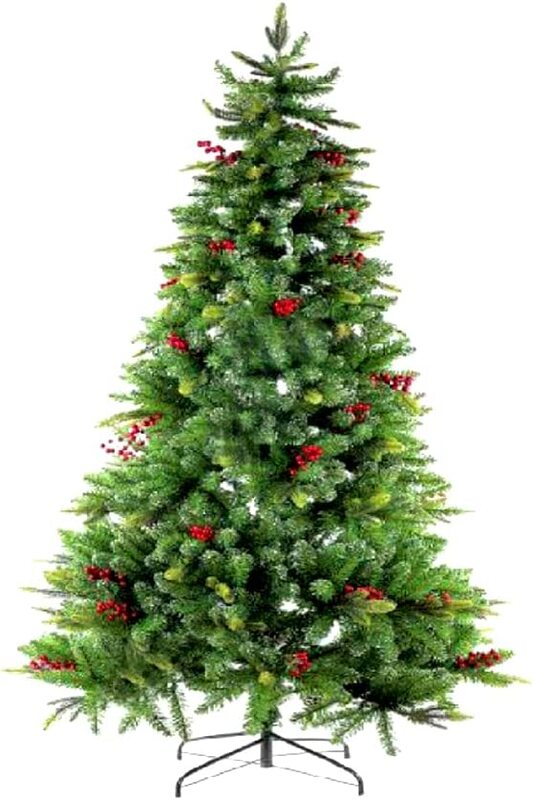 Christmas tree. Size:120CM 278 Full Branches Tips material PVC +PE Xmas Tree for Home and Office Small Spaces ,Easy Assembly Metal Stand