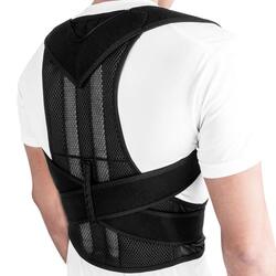 Whxml Posture Aligner Shoulder Support Adjustable Back Pain Corrector Brace Belt, XX Large, Black