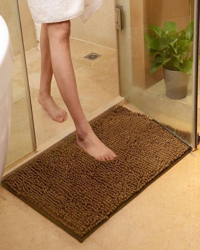 Bathroom Carpet Mat, Brown
