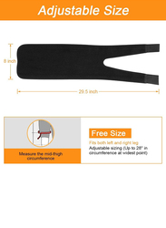 FDTY Hamstring Wrap Compression Sleeve with Anti-Slip Strip Support Thigh Quad Sprains, Black
