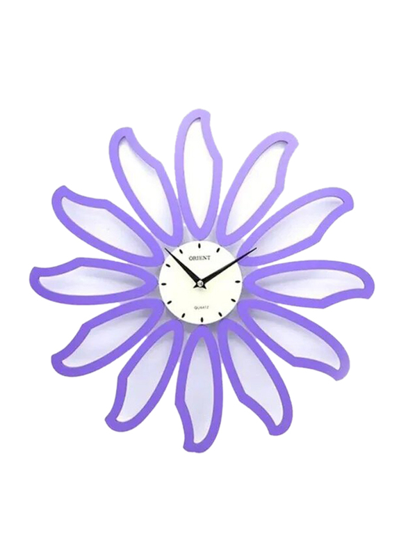 

Orient Spider Flower Wooden Wall Clock, Purple