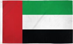 UAE FLAG (120X180 CM) - UAE NATIONAL DAY LOGO FLAG - STITCHED IN STRONG POLYESTER MATERIAL - LONG DURABILITY - INDOOR & OUTDOOR USE