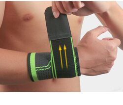 Work Fitness Weightlifting Sprains Tendonitis Wrist Brace Wrist Wraps Compression Wrist Strap Wrist Support, 2 Piece, Black