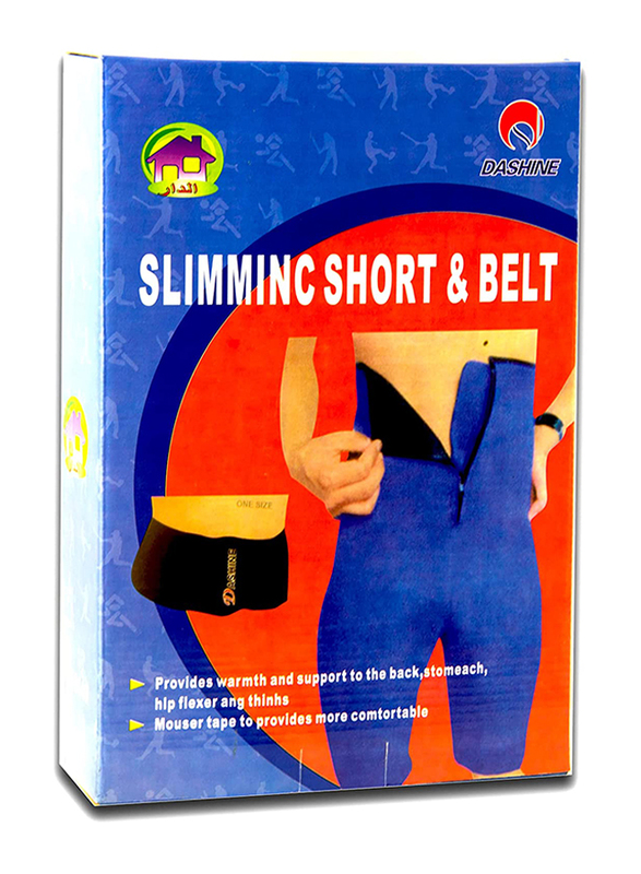 Sauna Hot Sweat Thermos Workout Shorts Athletic Yoga Pants Gym Tummy Slimming, X-Large, Blue