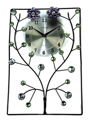 Orient Flower Wall Clock, Black