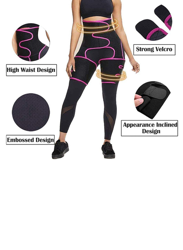 3-in-1 Waist and Thigh Trimmer, Pink