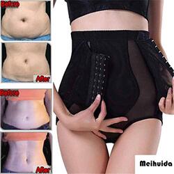 Aoligel High Waist Training Device Bodysuit Women Slimming Panties Body Waist Belt, Medium, Black