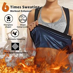 Bodysuner Sauna Sweat Vest Workout Tank Top with Zipper for Women, Black, S/M
