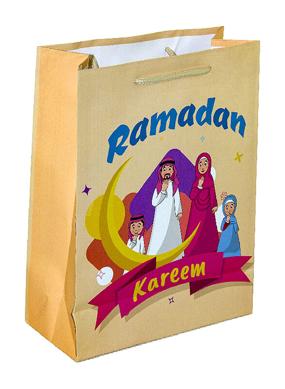 

Generic Ramadan Kareem Gift Bags, 32 x 26 x 10 cm, 12 Piece, Multicolour