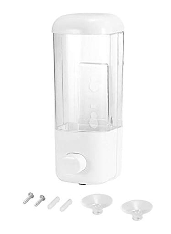 

KBO White Wall Mounted Soap Dispenser, White/Clear