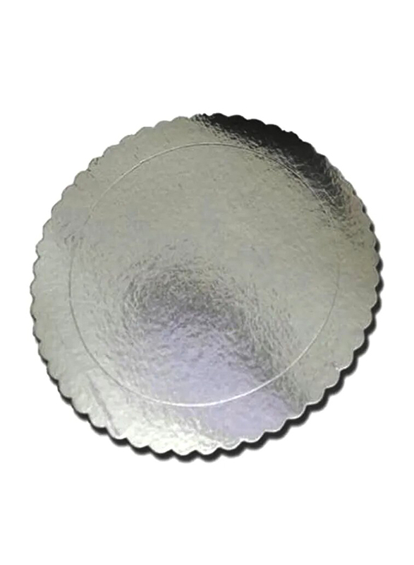 Rosymoment 10-Piece 8-inch Premium Quality Round Cake Board Set, Silver