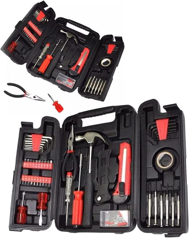 Professional Germany Design Hand Tool Box 142 pcs Set Portable Tool Kit Household Hand Toolbox General Repair Screwdriver Pliers Hammer