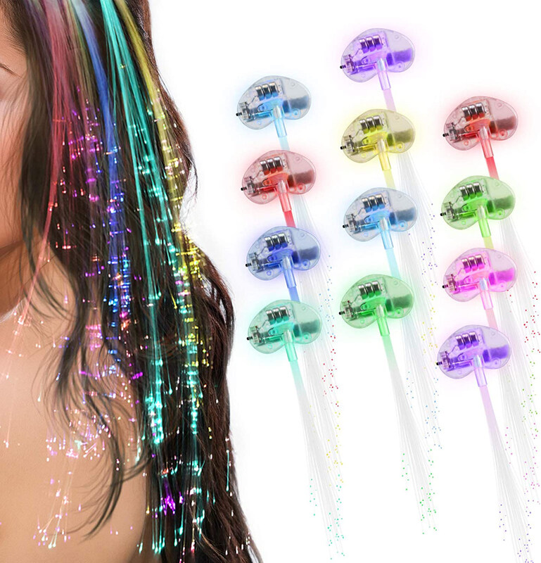 

Topist Flashing Optics Led Lights Hair Clips & Pins, Multicolour, 12-Pieces