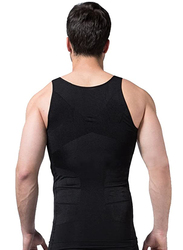 CompressionZoneVest Slimming Body Shapewear for Men, Black, M
