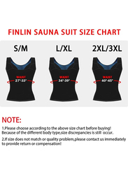 Finlin Slimming Sweat Sauna Vest for Women, Black