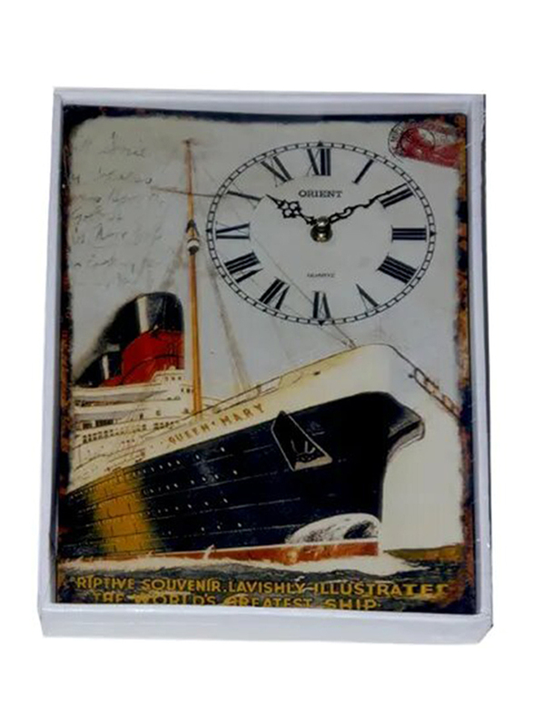 Orient Printed Ship Wall Clock, Multicolour